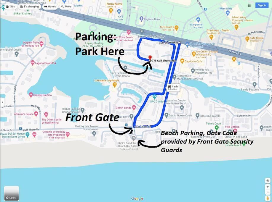 Boathouse Condo, Downtown Destin Harbor, Private Beach Access, Waterfront, On Golf Course, Water Taxi Pickup Esterno foto